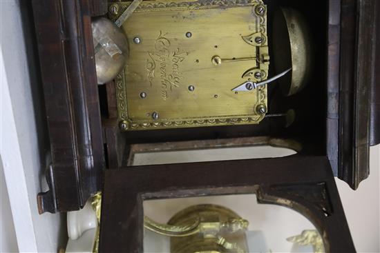 Bailey Chippenham Fecit. A George III walnut cased bracket clock, width 11in. depth 7.75in. height 17in.